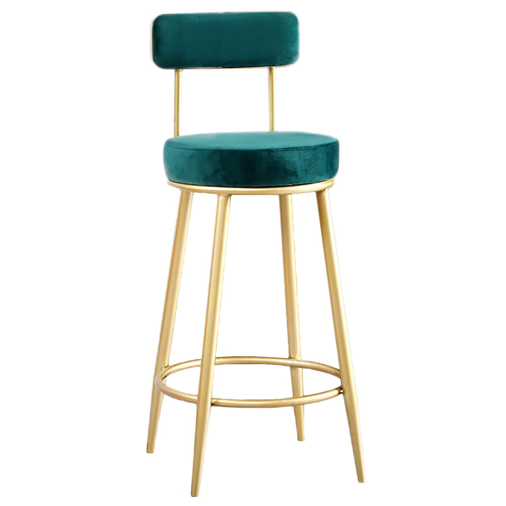 Tabouret de bar avec dossier chaise îlot cuisine velours gris