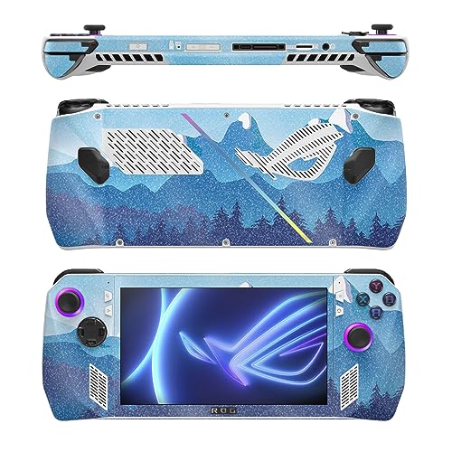 Image of MightySkins Glossy Glitter Skin Compatible with Asus ROG Ally - Blue Mountains | Protective, Durable High-Gloss Glitter Finish | Easy to Apply