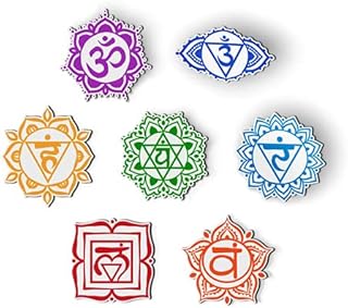 GT Graphics Express Seven Chakras - 1.5" Each Magnets for Car Locker Refrigerator