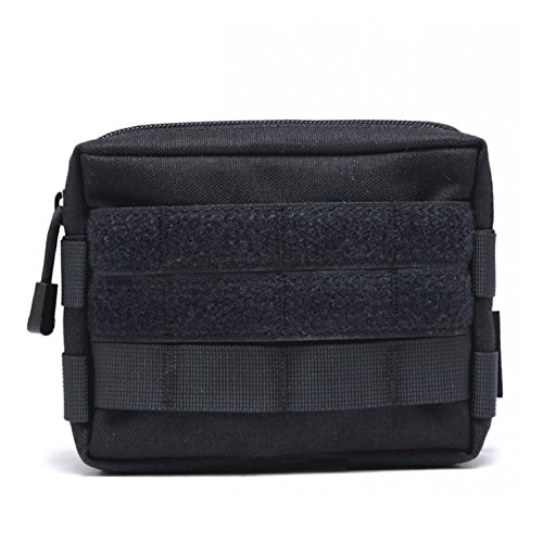 Tookie Utilitaire en Nylon Militaire Tactique Sac Banane, Molle Assault Pouch Camping Randonnée Bum Hip Poche Sac à Dos Sac de Transport, Noir