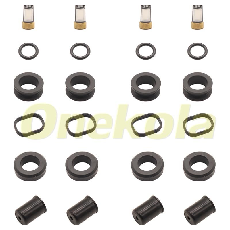 Fuel Injector Service Repair Kit Filters O Rings Seals Grommets for 23250-50010 for Toyota for Lexus Supra LS400 1UZFE V8 32v 90-93 - (Color: 20 Piece Set)