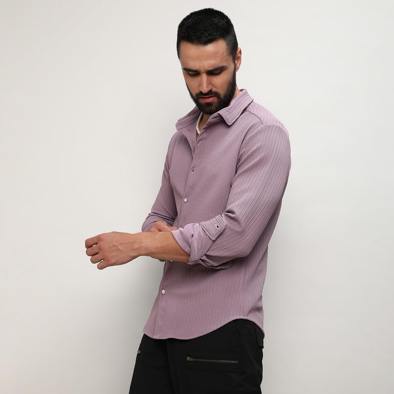 Image of CAHOOT Men's Shirt for Casual Wear | Spread Collar | Short Sleeve | Regular Fit | Button Closure | Shirt Crafted with Comfort Fit for Casual Wear