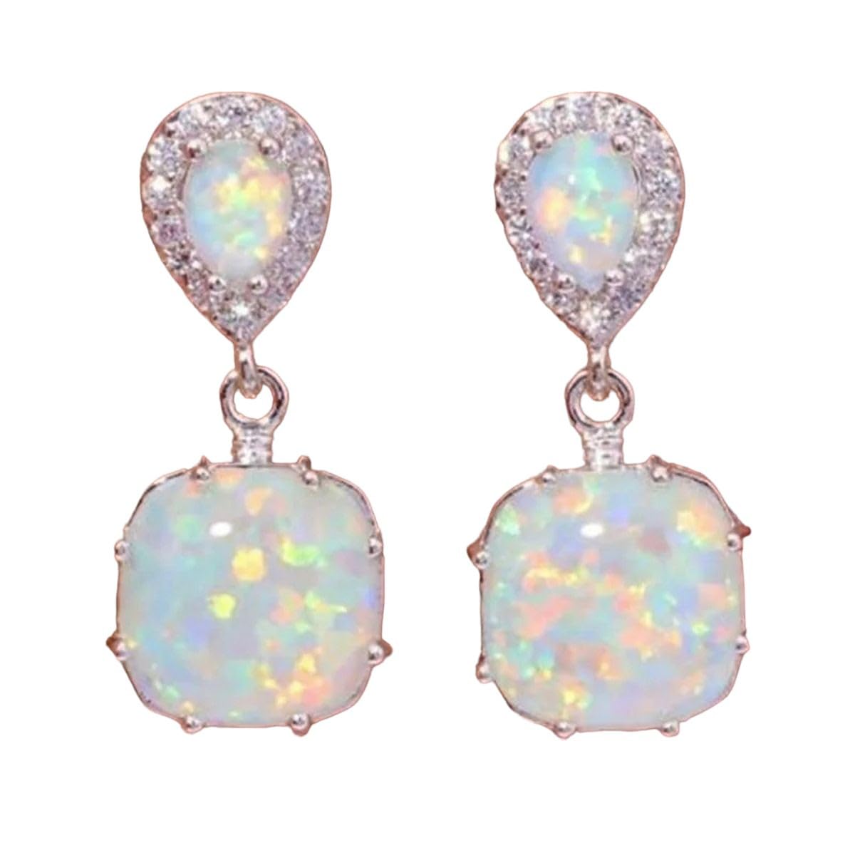Popular Accessories Fashion Female Opal Aobao Earrings Wedding Engagement Party Gift Accessories