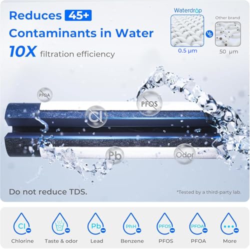 Image of Waterdrop ED04W-L Mega Electric Water Filter Dispenser, Large 27-Cup, White | 200-Gallon Rechargeable Instant System, NSF /ANSI 42&53&401&372, Reduce PFOA /PFOS, Lead, Chlorine, Does not Lower TDS