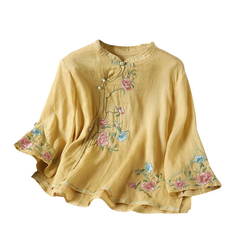 Chemise en coton lin idéale pour vos flâneries estivales au style rétro chic