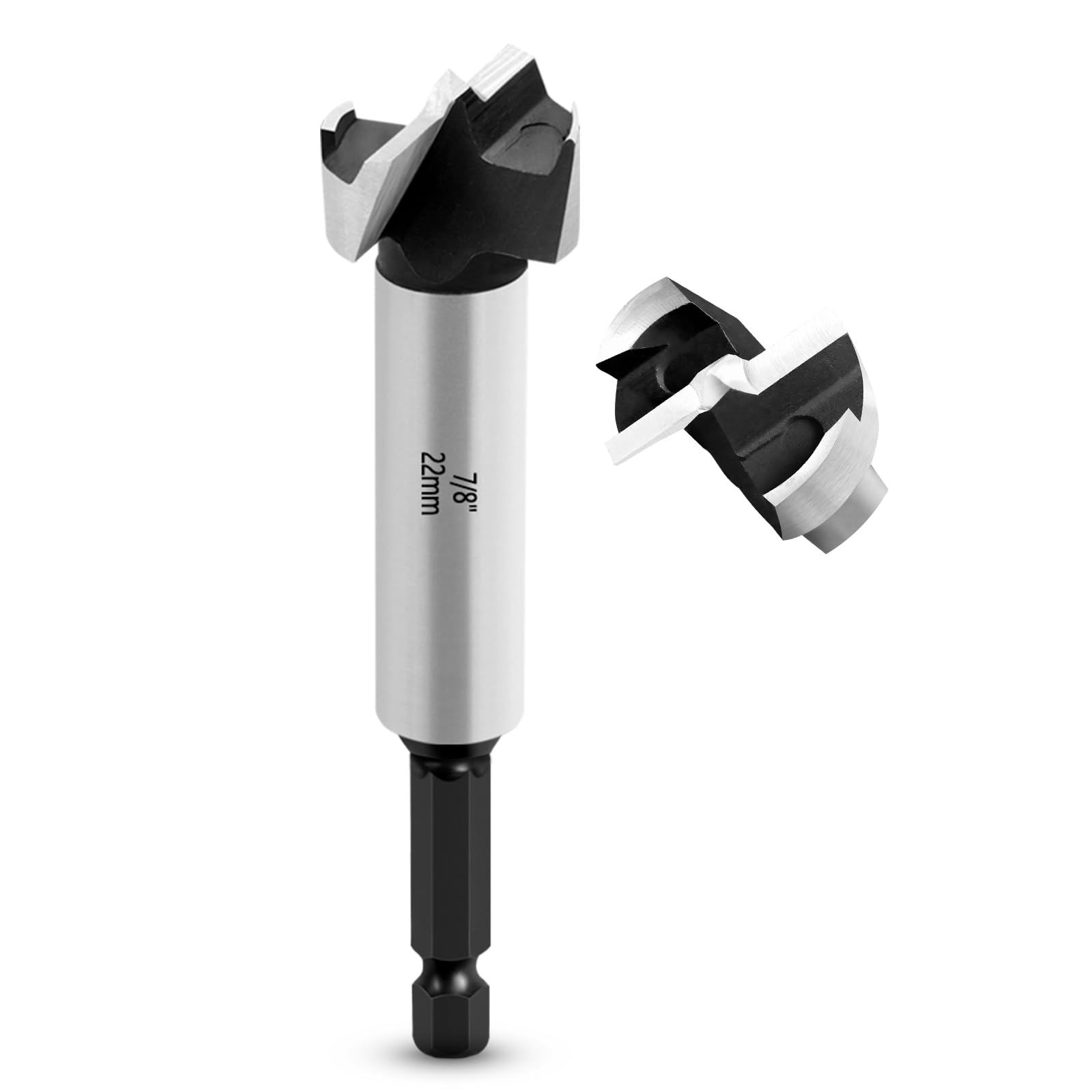NICAVKIT 7/8 Inch Forstner Bit for Wood,7/8" Forstner Drill Bit for Woodworking Woods Drill Bit Woodworking Hinge Cutter Tool for Wood Plywood Plastic