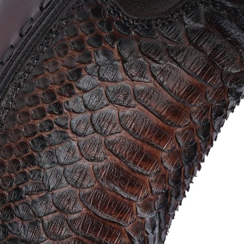 CUADRA Men's Western Boot in Python and Bovine Leather Black 1J3GPH2