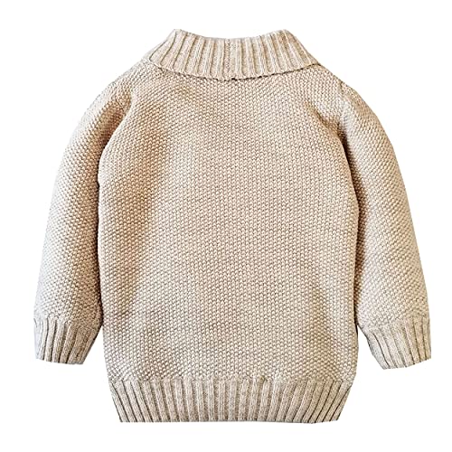 Baby Boys Girls Hoodie Sweaters Toddler Cardigan Warm Outerwear Winter Coat Beige #TOP1