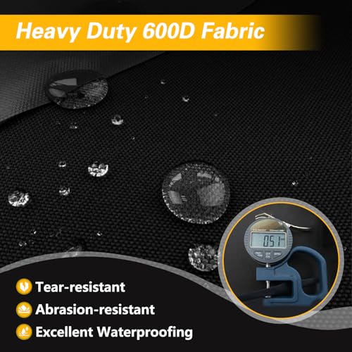 Image of EVRBUL Portable Griddle Cover Fit for Blackstone and Pit Boss 2 Burner Tabletop Griddle, 600D PVC Coating Tabletop Grill Cover Fit for Royal Gourmet 3 Burners Flat Top Gas Grill, 29.5 inch x 25 inch x 13 inch
