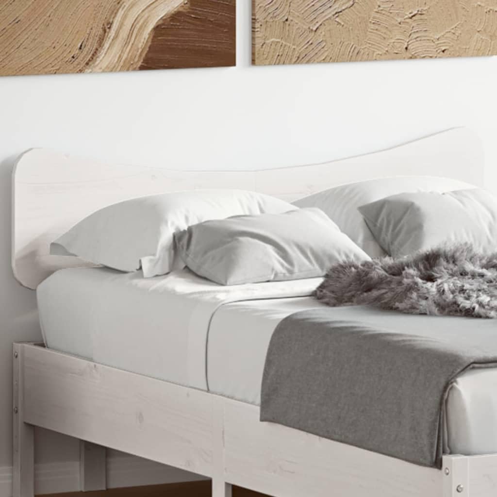 Cabecero de Cama Madera Maciza de pino Blanco 135 cm, Cabeceros Cama, Cabeceros Moderno, Cabezales Cama, Muebles Habitacion, Cama Cabeza, Mueble Cabecero - 844782