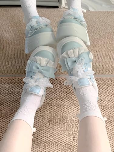Y2K Chunky Platform Lolita Shoes - Lace-Up Doll Style with Ribbon & Lace, Cute Cake Bottom Sneakers for Girls4