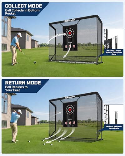 Haokelball 10x8FT Dual Mode Golf Net