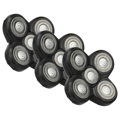 vhbw 3x Têtes de rasoir de remplacement compatible avec Philips Arcitec série 1000 rasoir électrique, noir