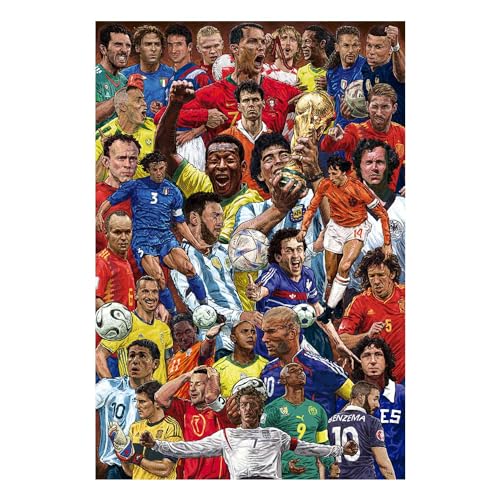 Grupo Erik Póster de futbolistas legendarios – 35.8 x 24.2 pulgadas / 91 x 61.5 cm – Se envía enrollado – Pósters geniales – Póster artístico – Pósters e impresiones – Pósteres de pared