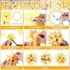AmazingSpark 30 Pcs Sun Suncatchers Paper Craft Spring Sun Face DIY Stained Glass Effect Tissue Paper Kits Gift Bulk for Summer Sunshine Activities Art Party Decor #3