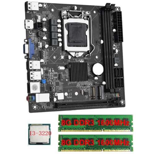 Socueny ITX H61 Moderkort med I3-3220 och 16GB DDR3 RAM