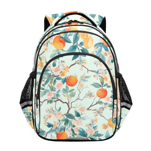 Sac à dos enfant oranges feuilles anti mal de dos avec sangles de confort ajustables