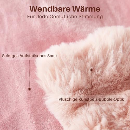 Kuscheldecke Kaninchen Plüsch Decke Super Soft Wohndecke Dick 1000 G/M² Flanell Decke Couchdecke Warme Überwurfdecke Sofadecke Vielseitig… – Ansicht 4