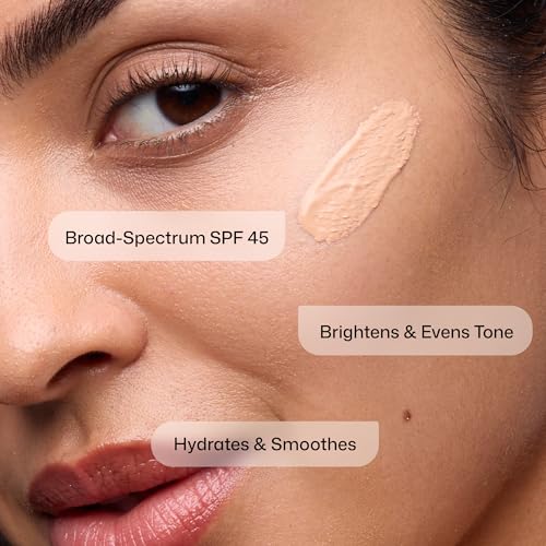 Image of Revision Skincare Intellishade Original SPF 45, Anti-Aging Tinted Sunscreen for Face, Daily Moisturizer with SPF, Anti-Wrinkle with Peptides & Vitamin C, Hydrating Broad-Spectrum Sunscreen, 1.7 oz