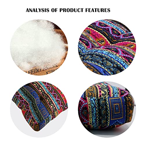 Kingsea Floor Pillow Large Floor Cushion Square Floor Pillows, Bohemian Seat Cushions Yoga Floor Pad For Living Room Outdoor Office Garden Decoration Tatami, 22X22 Inch, Blue #TOP4