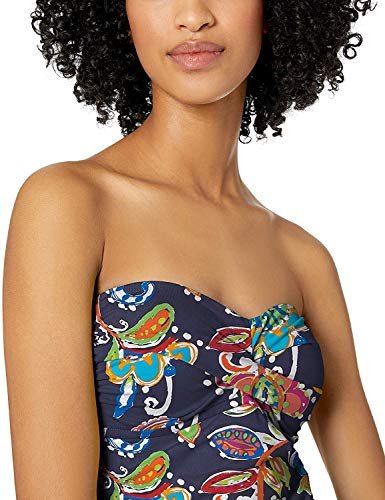 Image of Anne Cole Women's Twist Front Shirred Bandeau Tankini Swim Top