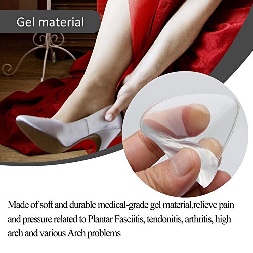 Lify Transparent Silicone Adhesive Arch Support Gel Insole for Flat Feet, Enhanced Comfort and Support 1