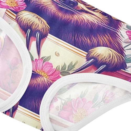 Cotton Toddler Underwear Custom Cute Sloth Teacup Pink Panties for Girl Animals Undies Kids Briefs 2t4