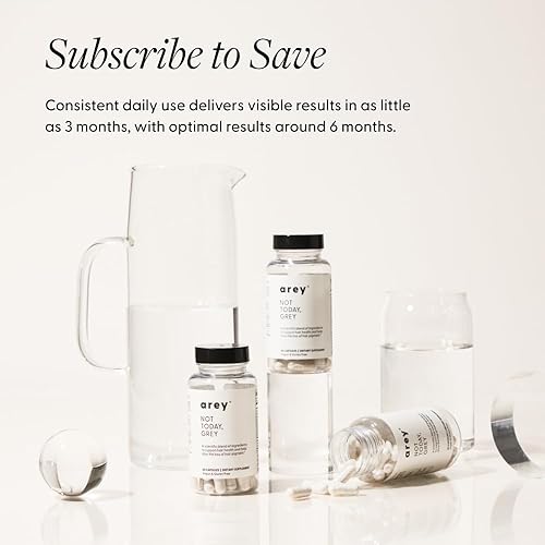 Miniatura 8 de Arey Not Today, Suplemento diario para el cabello gris para mujeres y hombres, retarda el crecimiento y repigmentación del cabello gris en 3-6