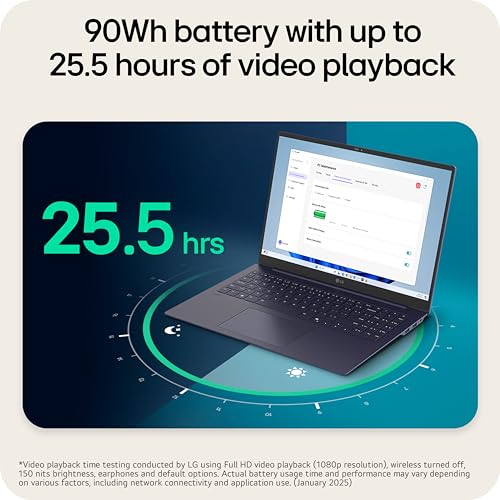Image of LG gram Pro 17-inch Lightweight Laptop Computer, Intel Evo Edition Powered by Intel Core Ultra7 255H Processor, Windows 11 Home, 16GB RAM, 1TB SSD - Obsidian Black