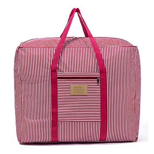 Dokpav Storage Bag, 90XL Waterproof Heavy Duty Fabric Jumbo Storage bag, Bedding Underbed Storage Bag For Blankets, Duvet,Laundry, Moving (red)
