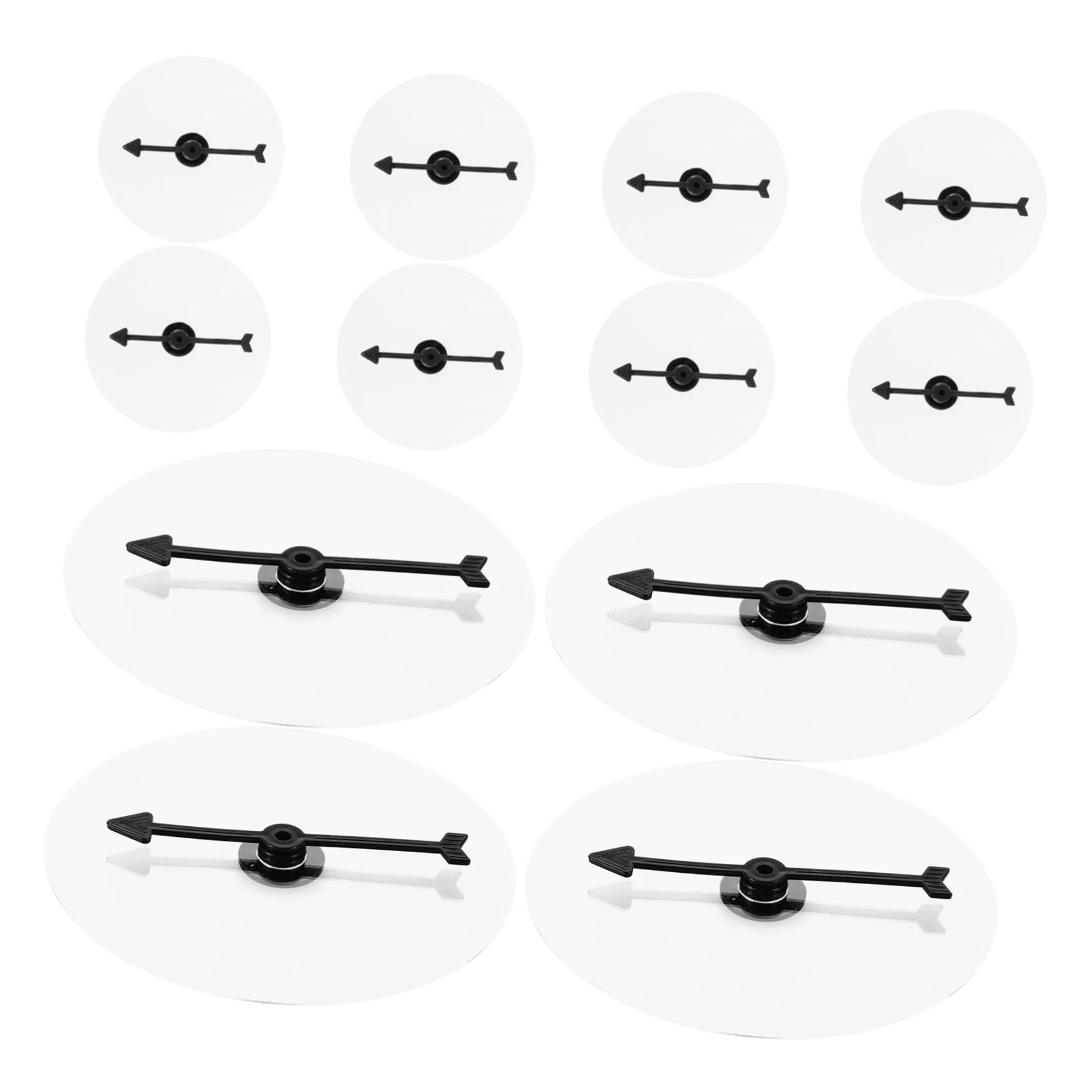 CIYODO Fun Educational Tool 12pcs Plastic Rotating Wheel Game Board Erasable Arrows for School Home