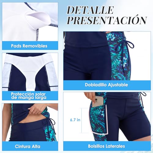 Catálogo para Comprar On-line Ropa de Ropa de natación con protección solar para Mujer los mejores 10. 21 Imagen adicional