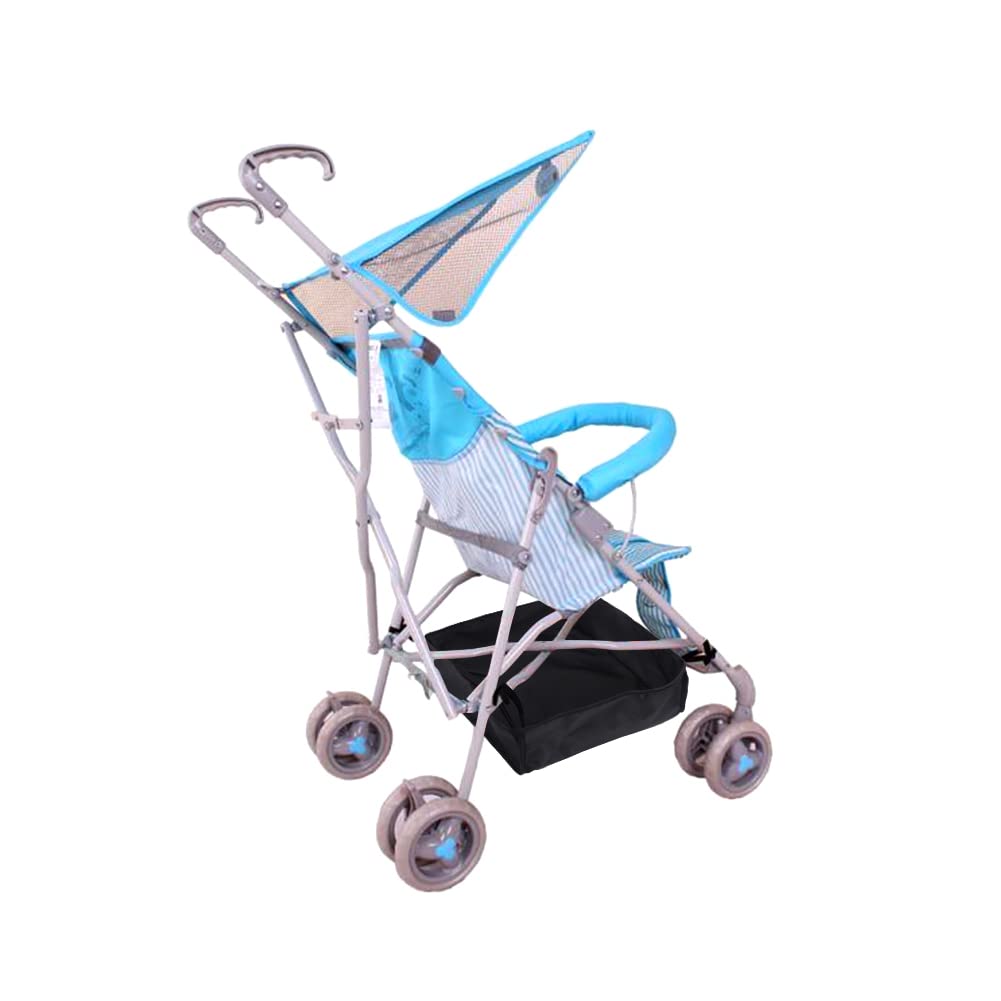 Cestino inferiore per passeggino per bambini, borsa portaoggetti con corde in tessuto Oxford universale di grande capacità per accessori (nero)(nero)