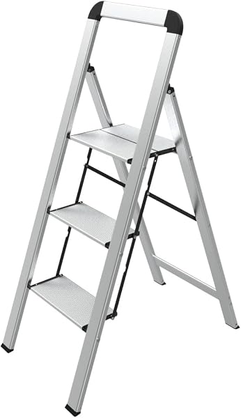 Mephisto Escalera Plegable de Aluminio con 3 Peldaños