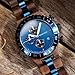 2win Engraved Wooden Watches for Men Blue Date Chronograph Military Luxury Personalized Customized Wrist Watches Anniversary Watch Gift for Husband My Man Boyfriend (A-for-Husband)