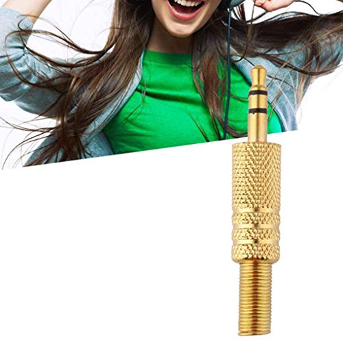 Allayu Placcato Oro 3,5 Millimetri 3 Pole-Plug