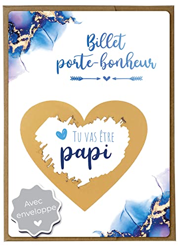 Joli Coon Carte a gratter annonce grossesse grand parents - Tu vas être papi avec enveloppe - Annonce grossesse papi