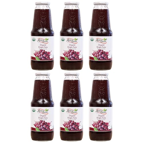 Anna and Sarah 33.8 Oz Organic Grape Juice - Glass