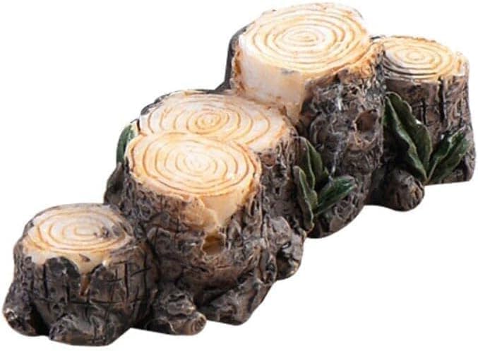 Miniature Resin Stump Micro Landscape Fairy Garden Ornament Mini Doll House Outdoor Landscape Decor, Sculptures and Statues, Generic