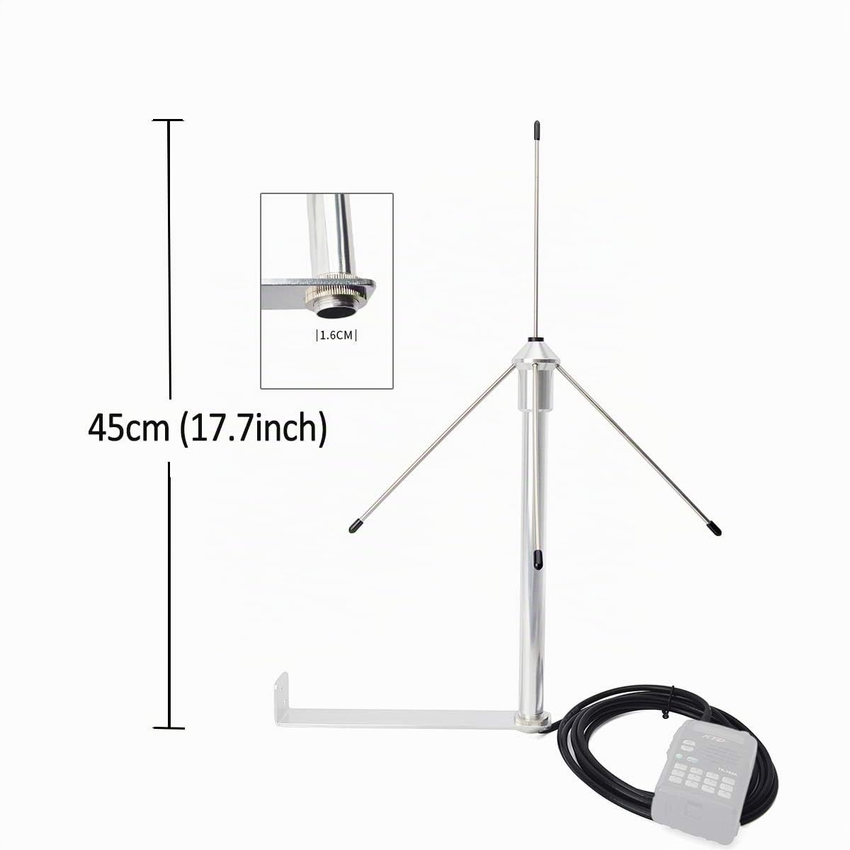 HYS Antenne Omni 433 MHz 3 dbi 50 ohms Antenne GSM avec câble coaxial RG58 3 m Fiche mâle SMA et support de montage