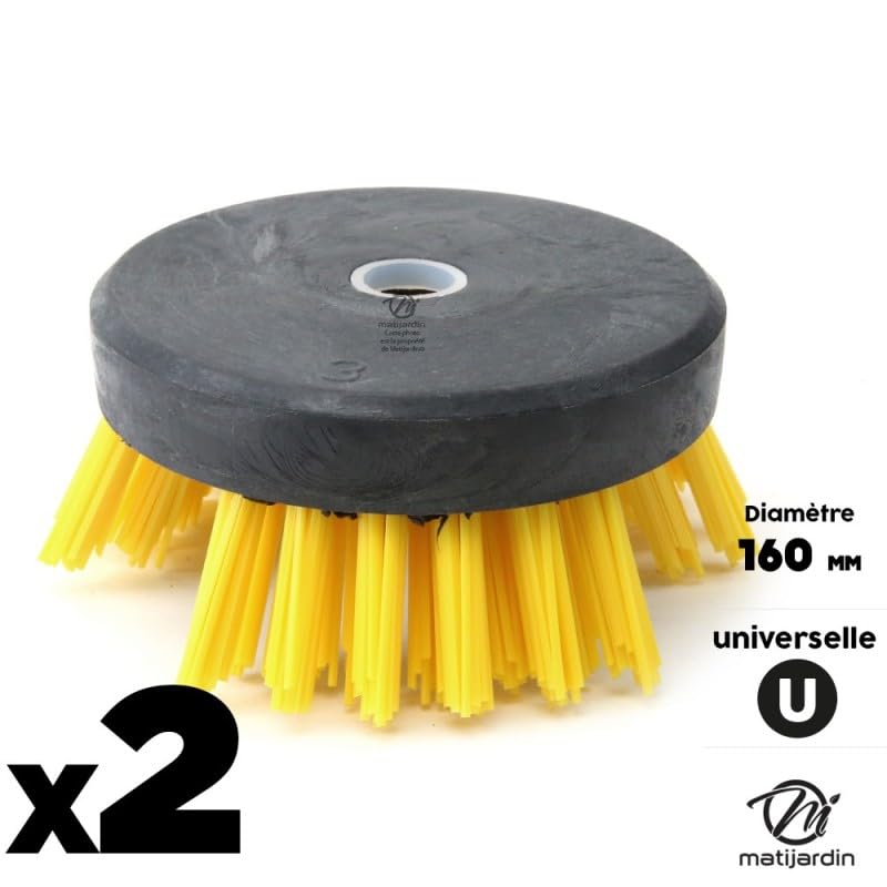 Matijardin - 2 Têtes brosse désherbage débroussailleuse Universelle nylon Rilsan jaune