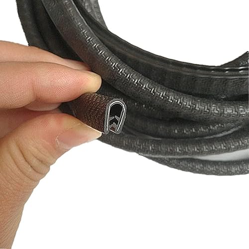 Borde negro pequeño para bordes de 116 a 18 pulgadas, protector flexible de PVC para superficies afiladas o rugosas, fácil de instalar (15 pies