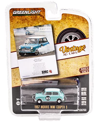 1967 Morris S #53 Baby Blue modelo 1/64 Diecast