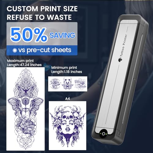 Image of Phomemo TA81 Tattoo Transfer Paper Roll - Only For TA81 Tattoo Stencil Printer Machines, with 2 Exclusive Thermal Transfer Ribbons