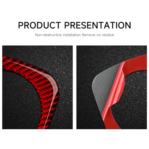 Image of Car Gear Shift Panel Decals for 2018-2020 Dodge Durango Accessories Carbon Fiber Interior Stickers, D