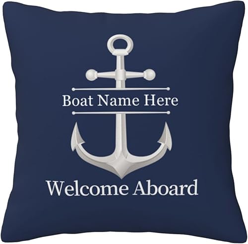 Vista 48 de Almohada lumbar de ancla náutica personalizada Funda de almohada de barco náutica Funda de almohada náutica Regalo de barco náutico, almohada