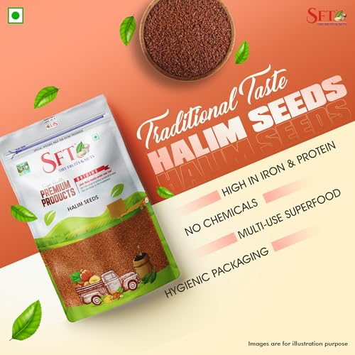 Image of SFT Premium Halim Seeds For Eating | 400g |Garden Cress Aliv Seeds | Hygienically Packed | Raw and Natural | Halim SeedI Used in Cooking, Baking, Smoothies and Other Beverages and Hair Growth