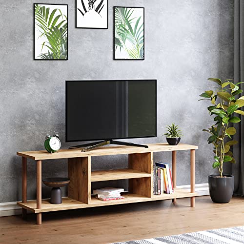 [en.casa] TV Schrank Ærøskøbing mit 2 Ablagefächern TV Bank 43 x 120 x...