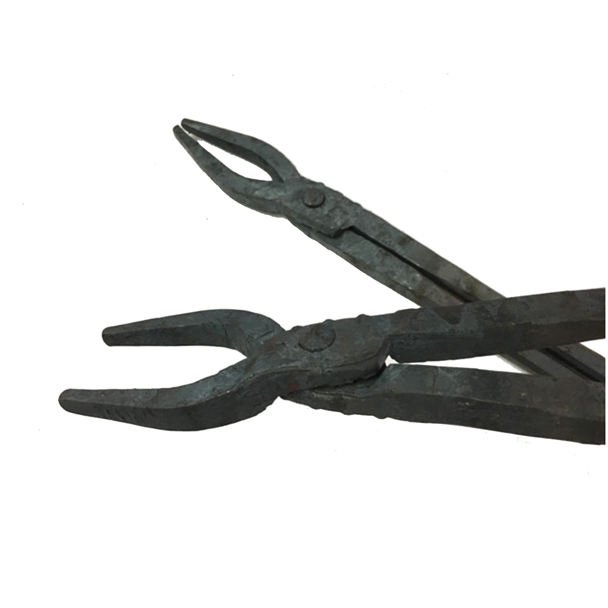 Tenaza de forja Pinzas de herrero Pinzas planas Pinzas de boca afiladas 70cm 1.25kg Tenaza de forja Forja del yunque del herrero del ingeniero