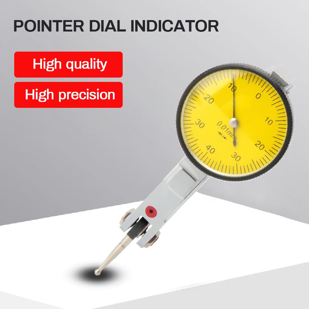 Indicatore di Test del Quadrante, Calibro DTI 0-0,8 mm, Precisione 0,01 mm per Misurazioni ad Alta Precisione con Regolazione a 240°, Design Completamente Chiuso